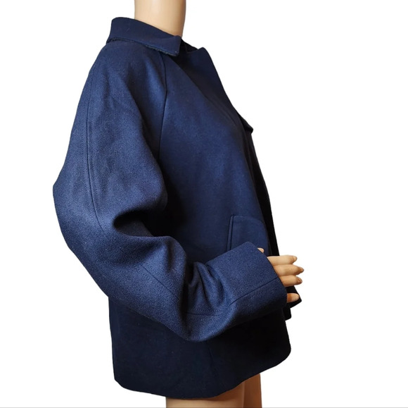 Abercrombie & Fitch Navy Wool Coat - Picture 11 of 16